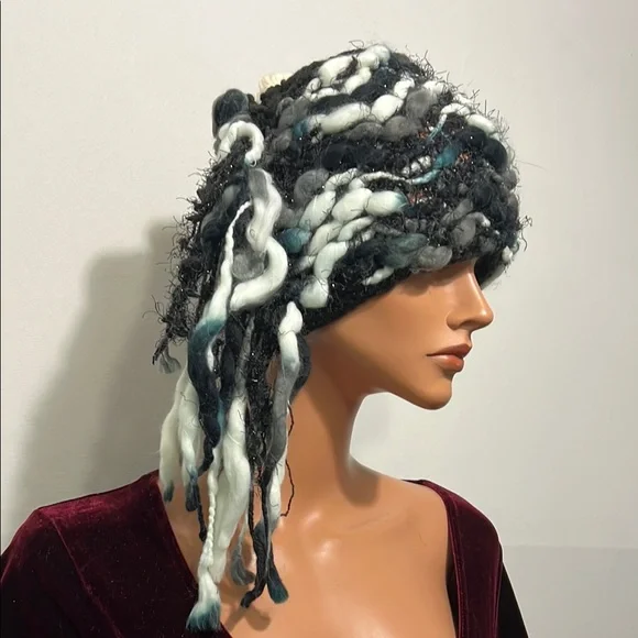 Stylish Black and White Women\'s Hair AccessoryWomen\'s Daytime Hat Winter Hat Wra Stylish Black and White Women main image 3